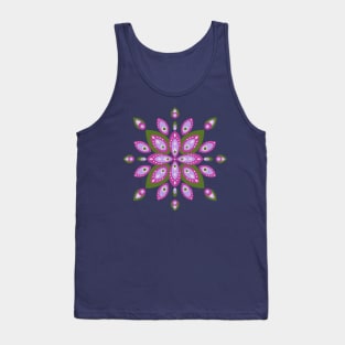 Magenta and green retro mandala Tank Top